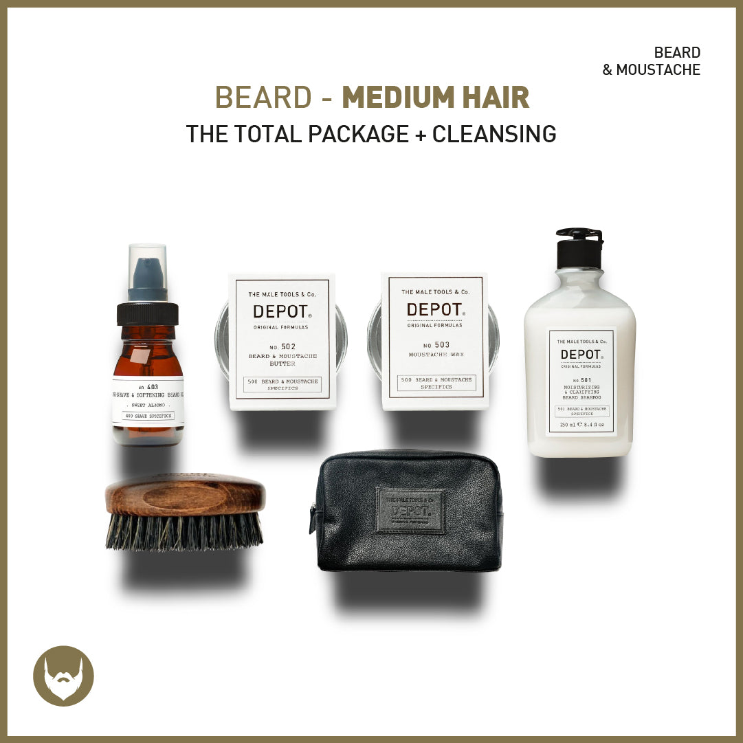 beard - medium hair the total package + cleansing - sadeenco