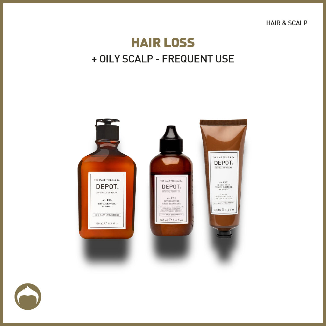 hair loss + oily scalp - frequent use - sadeenco