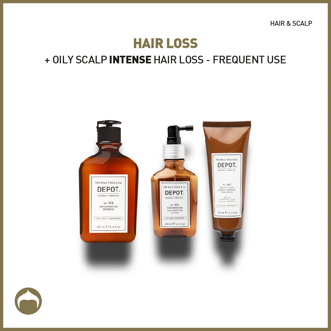 hair loss + oily scalp intense hair loss - frequent use - sadeenco