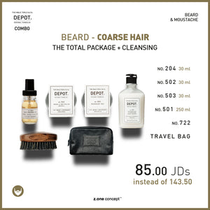 beard - coarse hair the total package + cleansing