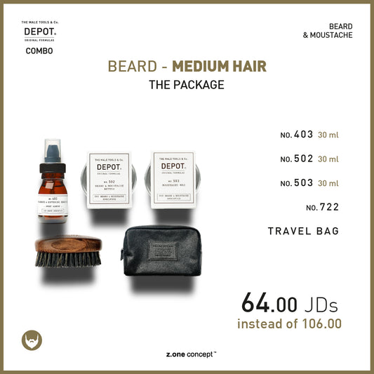 beard - medium hair the package