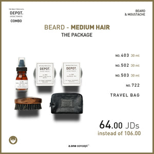 beard - medium hair the package