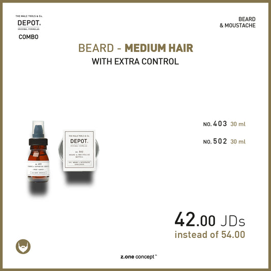 beard - medium hair with extra control