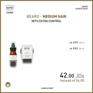 beard - medium hair with extra control