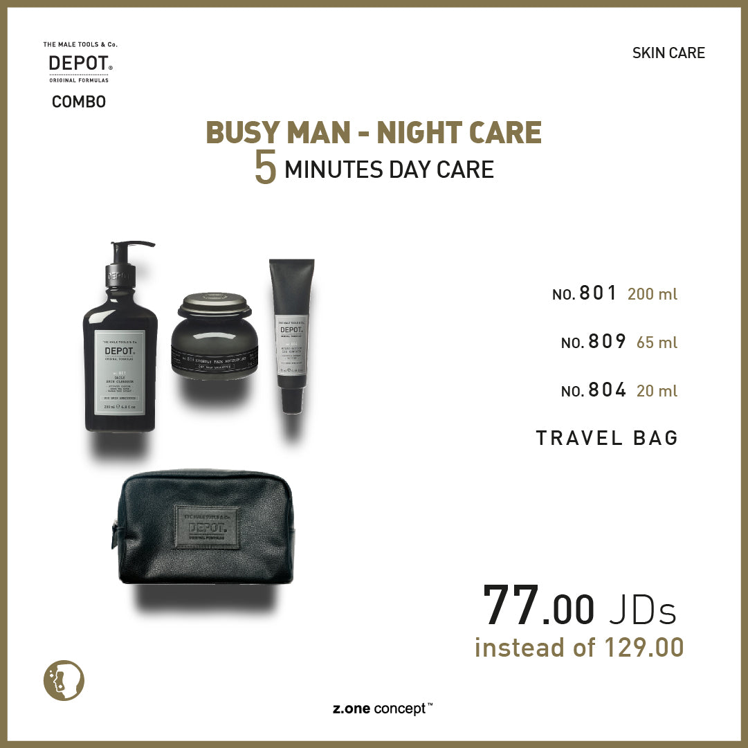 busy man - night care (5 minutes care)