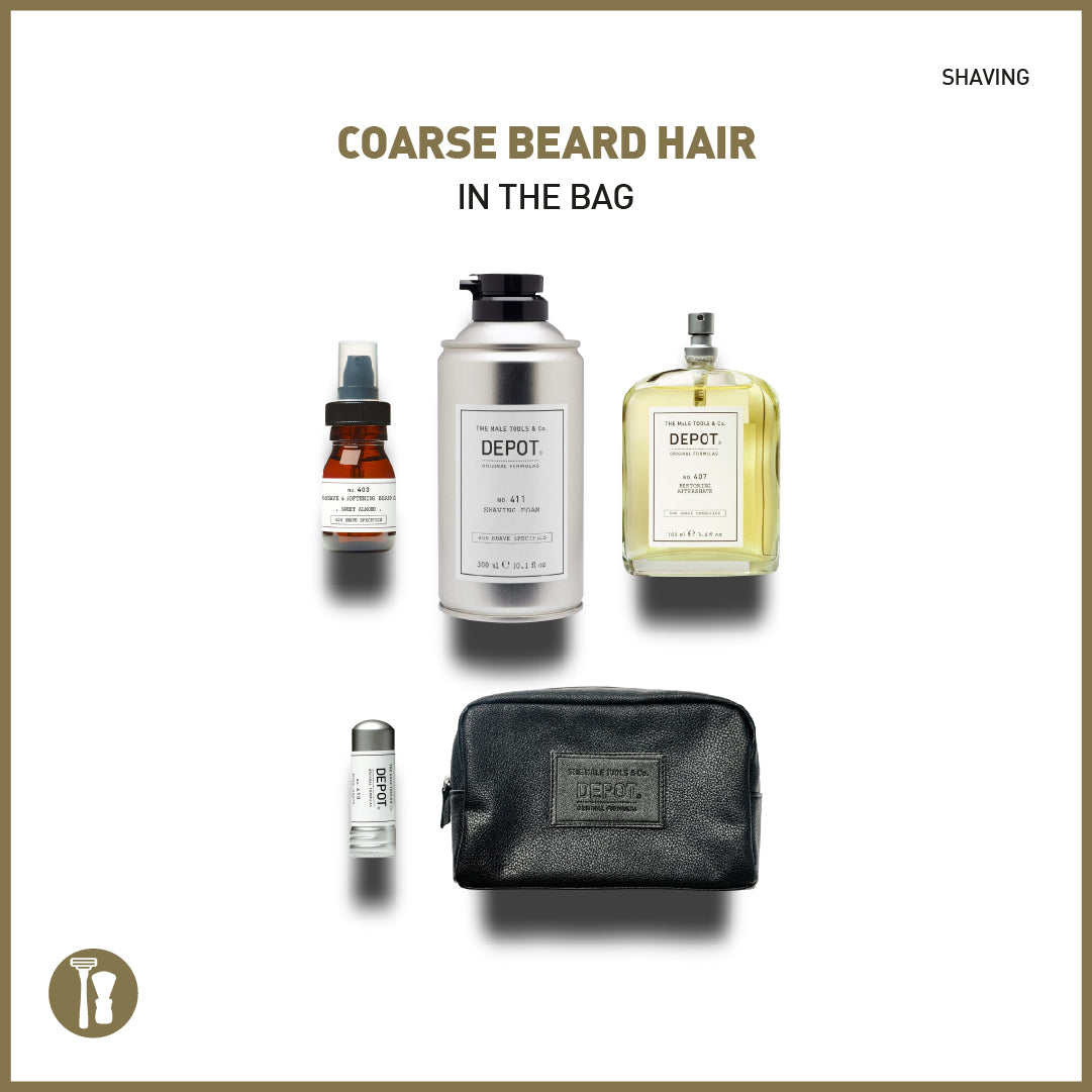 Course Beard SHAVING - coarse beard hair in the bag | Sadeen Cosmetics