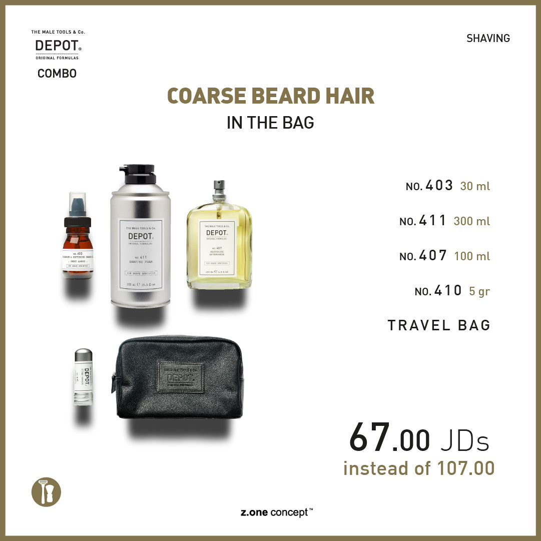 coarse beard hair in the bag