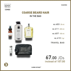 coarse beard hair in the bag