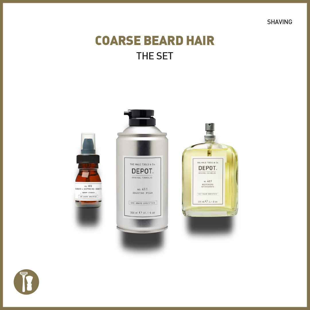 Course Beard SHAVING - coarse beard hair the set | Sadeen Cosmetics