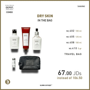 dry skin in the bag