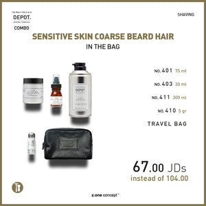 sensitive skin coarse beard hair in the bag