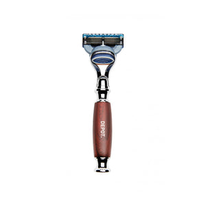 DEPOT LUXURY HOME RAZOR WOOD & STEEL for 3 blades