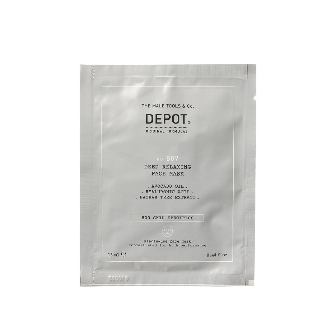 Depot deep relaxing face mask for men
