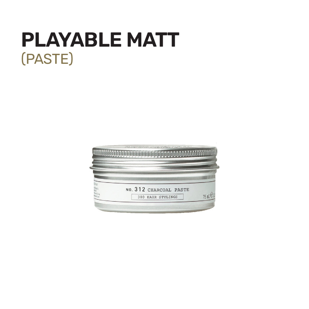 DEPOT 312 Charcoal Paste 75 Ml - Aktivkohle Stylingpaste Mit Starkem Halt