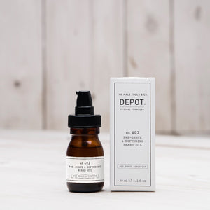 
                
                    Load image into Gallery viewer, NO. 403 PRE-SHAVE &amp;amp; SOFTENING BEARD OIL FRESH BLACK PEPPER 30 ml
                
            